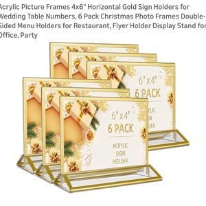 Gold Acrylic Picture Frames 4x6
